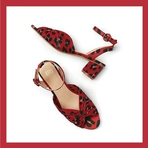 CAbi Siren Sandal #6023 Red Animal Print Size 9M